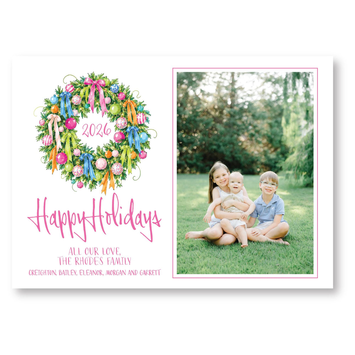 Full of Color Christmas Wreath | 2026 Exclusive Art Holiday Card