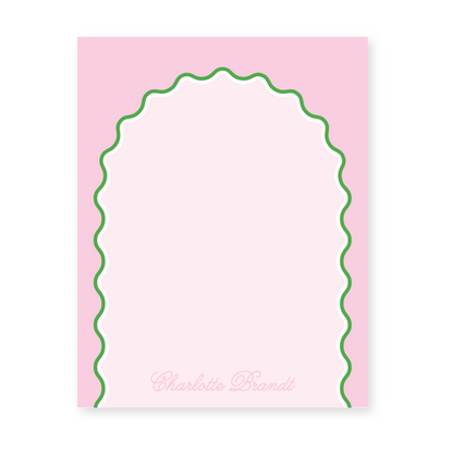 Wavy Pink Shades Vertical Notecards