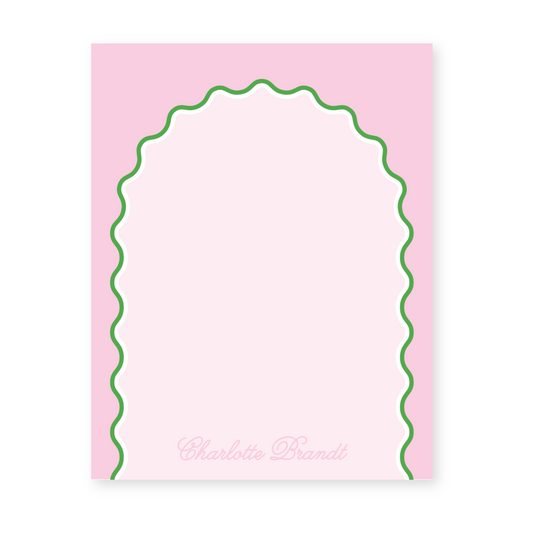 Wavy Pink Shades Vertical Notecards