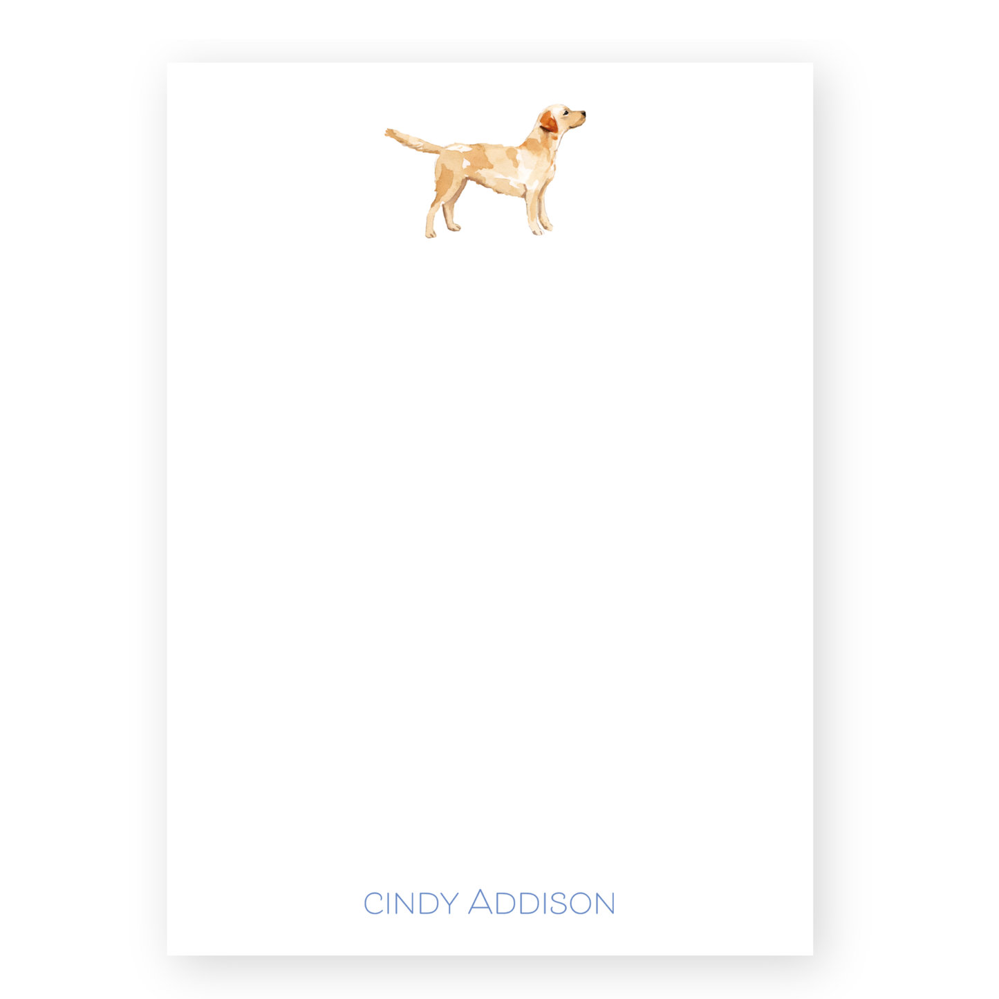 Yellow Labrador Personalized Notepad