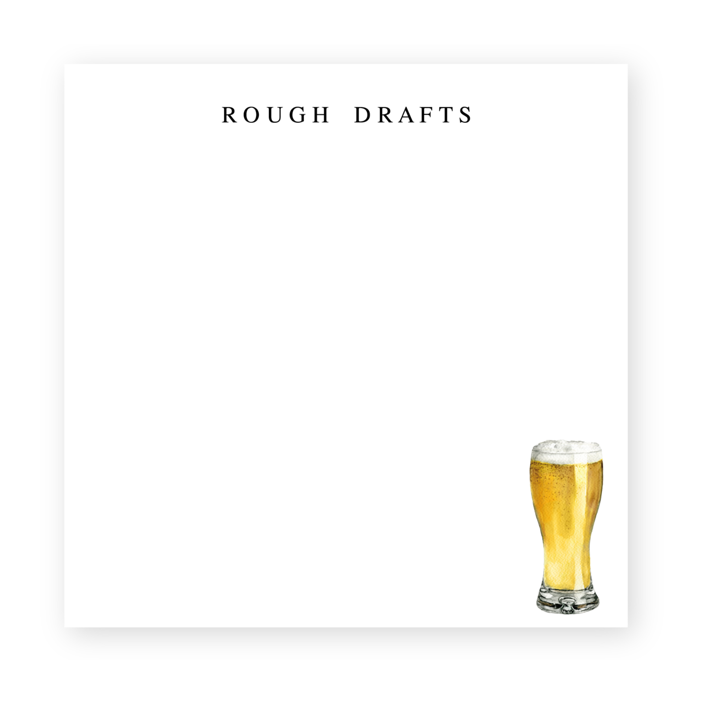 Rough Drafts Beer Glass Notepad