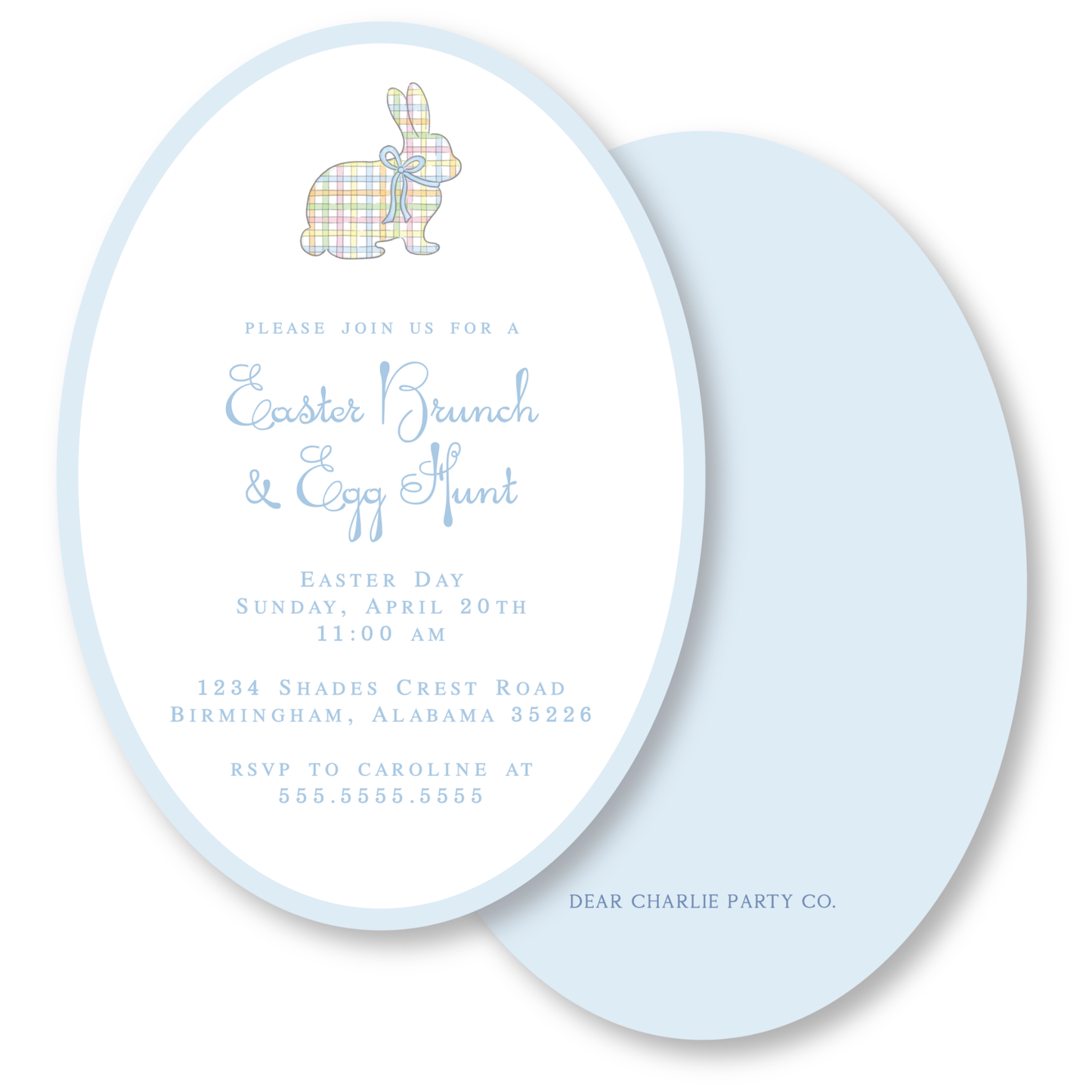 Easter Brunch Oval Invitation