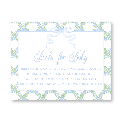 Floral Trellis Books For Baby Insert Card