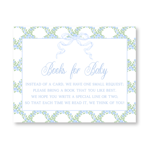 Floral Trellis Books For Baby Insert Card