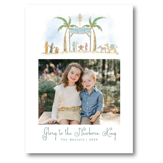 Oh Holy Night | 5x7 Holiday Photo Card with Envelope