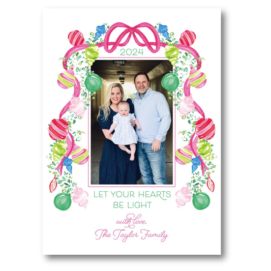 Bauble and Bright | Exclusive Art Holiday Card, Holiday Cards | 5x7 Holiday Photo Card with Envelope