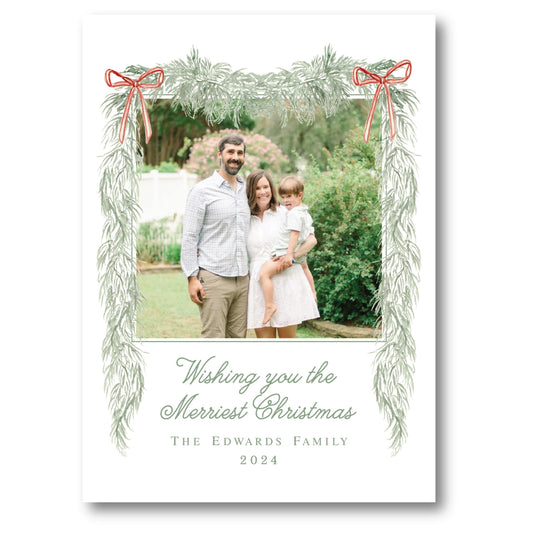 a christmas card with the words wishing you the merry christmas