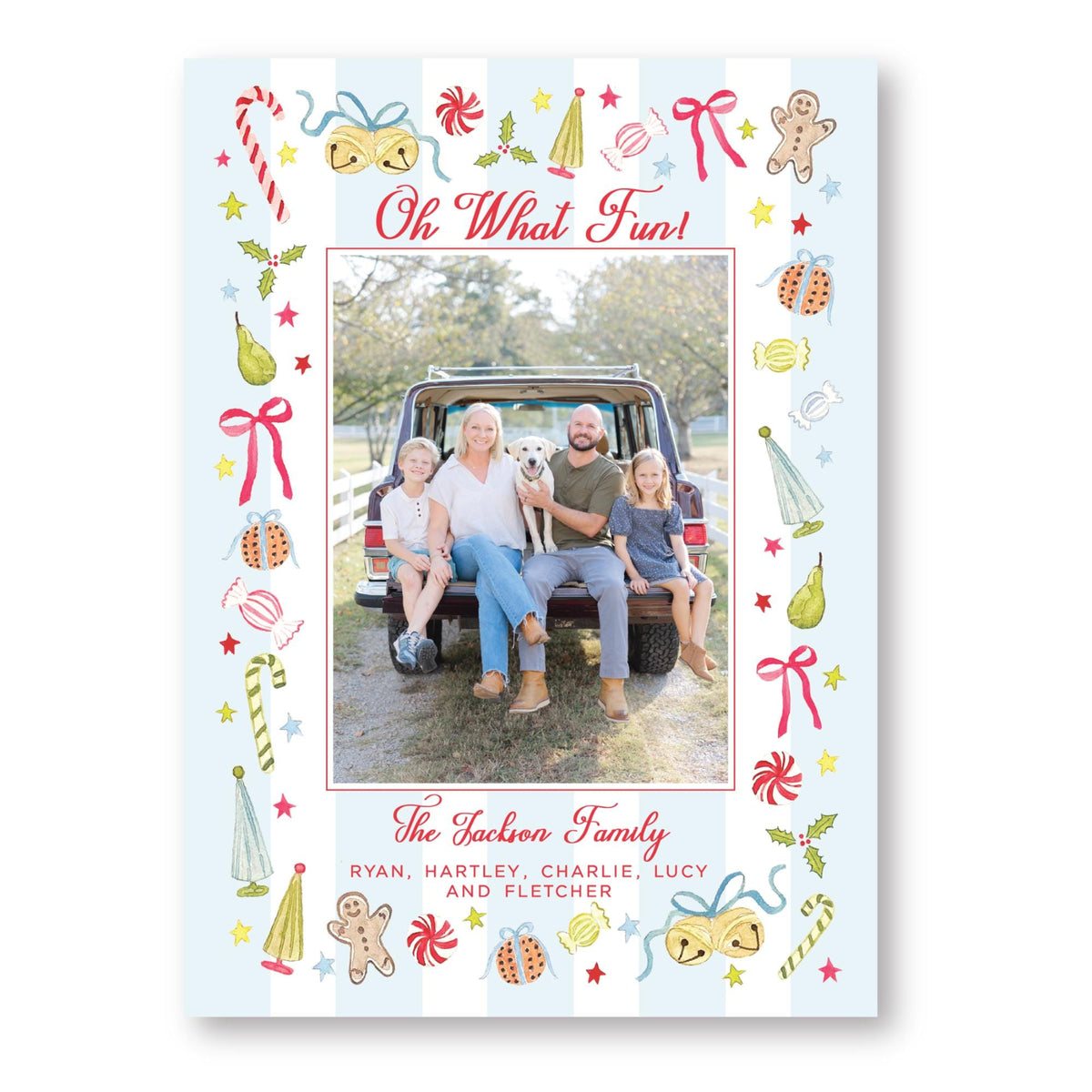 Trinkets & Tidbits Striped  | Holiday Photo Card