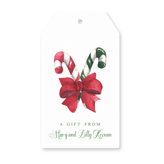 Candy Cane Gift Tag
