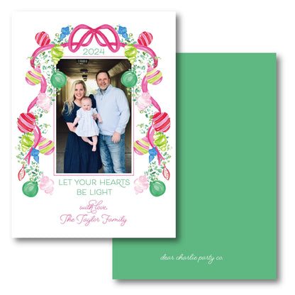 Bauble and Bright | Exclusive Art Holiday Card, Holiday Cards | 5x7 Holiday Photo Card with Envelope