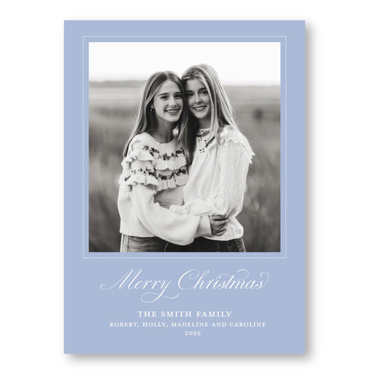 Merry Marble Green Blue and Red | 2026 Holiday Card