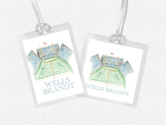 Football Bag Tag, Luggage Tag, Baby Boy Bag Tag, Laminated Bag Tag