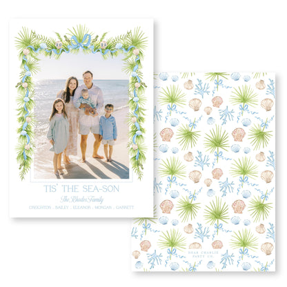 Holiday in the Sun Card in Red | 5x7 Holiday Photo Card with Envelope