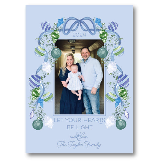 Bauble and Bright | Exclusive Art Holiday Card, Holiday Cards | 5x7 Holiday Photo Card with Envelope