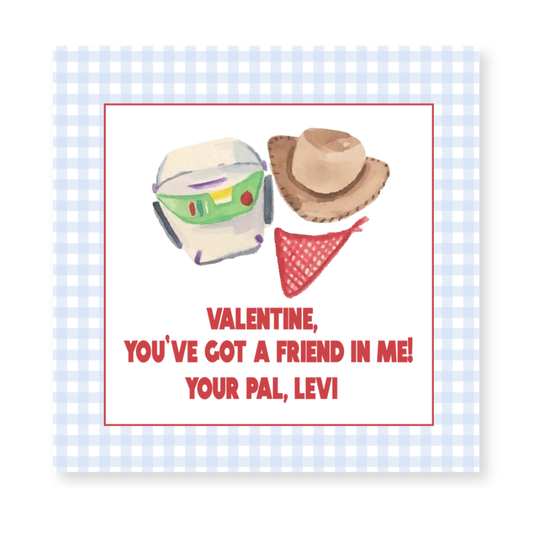 a card with a picture of a hat and a hat on it