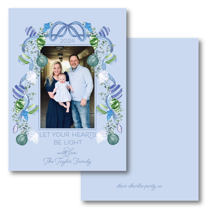 Bauble and Bright | Exclusive Art Holiday Card, Holiday Cards | 5x7 Holiday Photo Card with Envelope