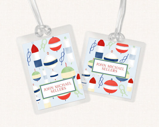 Buoy Bag Tag, Luggage Tag, Boy Bag Tag, Laminated Bag Tag, Boy Bag Tag