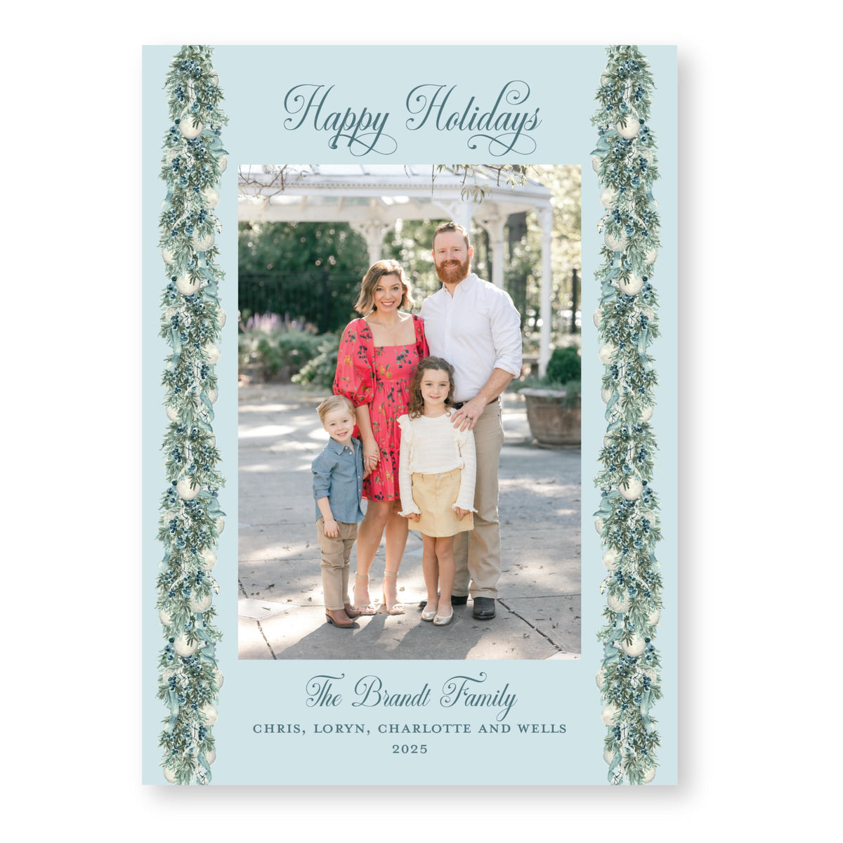 Joyful Juniper Blue | Holiday Photo Card