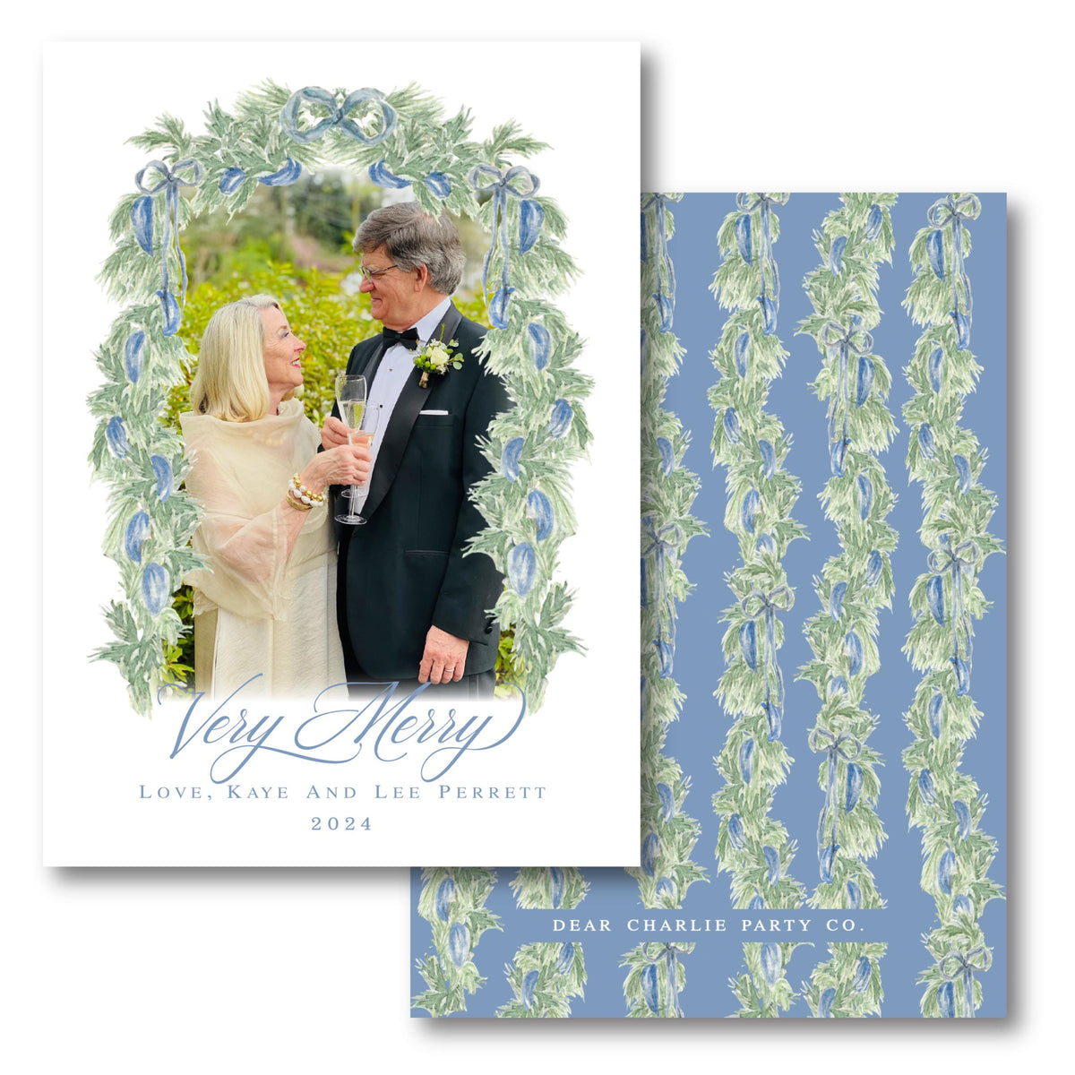 a wedding card with a picture of a couple