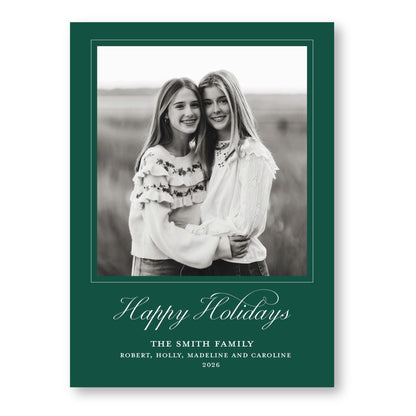 Merry Marble Green Blue and Red | 2026 Holiday Card
