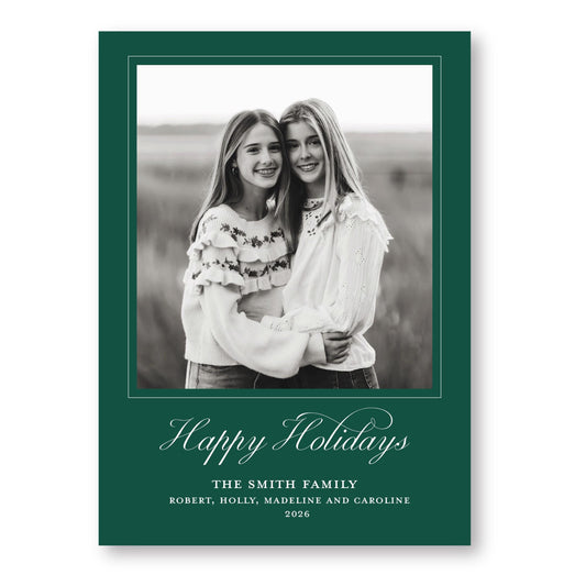 Merry Marble Green Blue and Red | 2026 Holiday Card