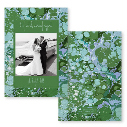 Marble Merriment in Lakeside Card | 5x7 Holiday Photo Card with Envelope