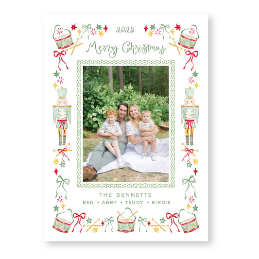 Santa's Soldier in Green | 5x7 Holiday Photo Card with Envelope
