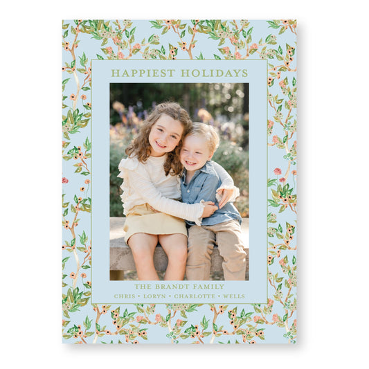 Autumn Chinoiserie | 5x7 Holiday Photo Card with Envelope