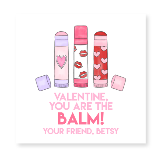 a valentine card with lipstick and a message