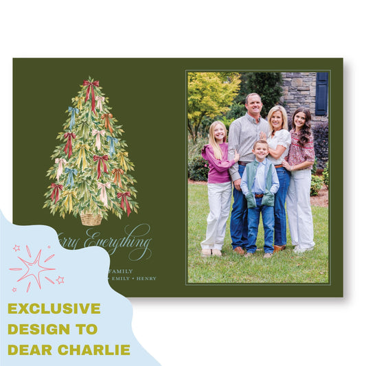 Wrapped in Ribbon Christmas Tree Horizontal | 2026 Exclusive Art Holiday Card