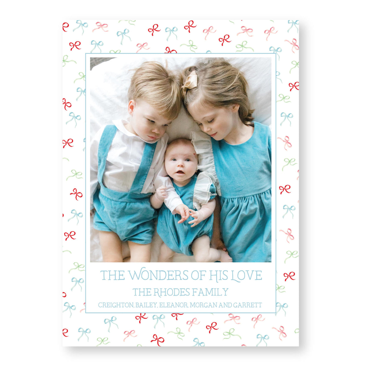 Bow-Tied Blessings  | Holiday Photo Card