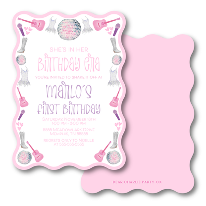 Birthday Era Die Cut Invitation