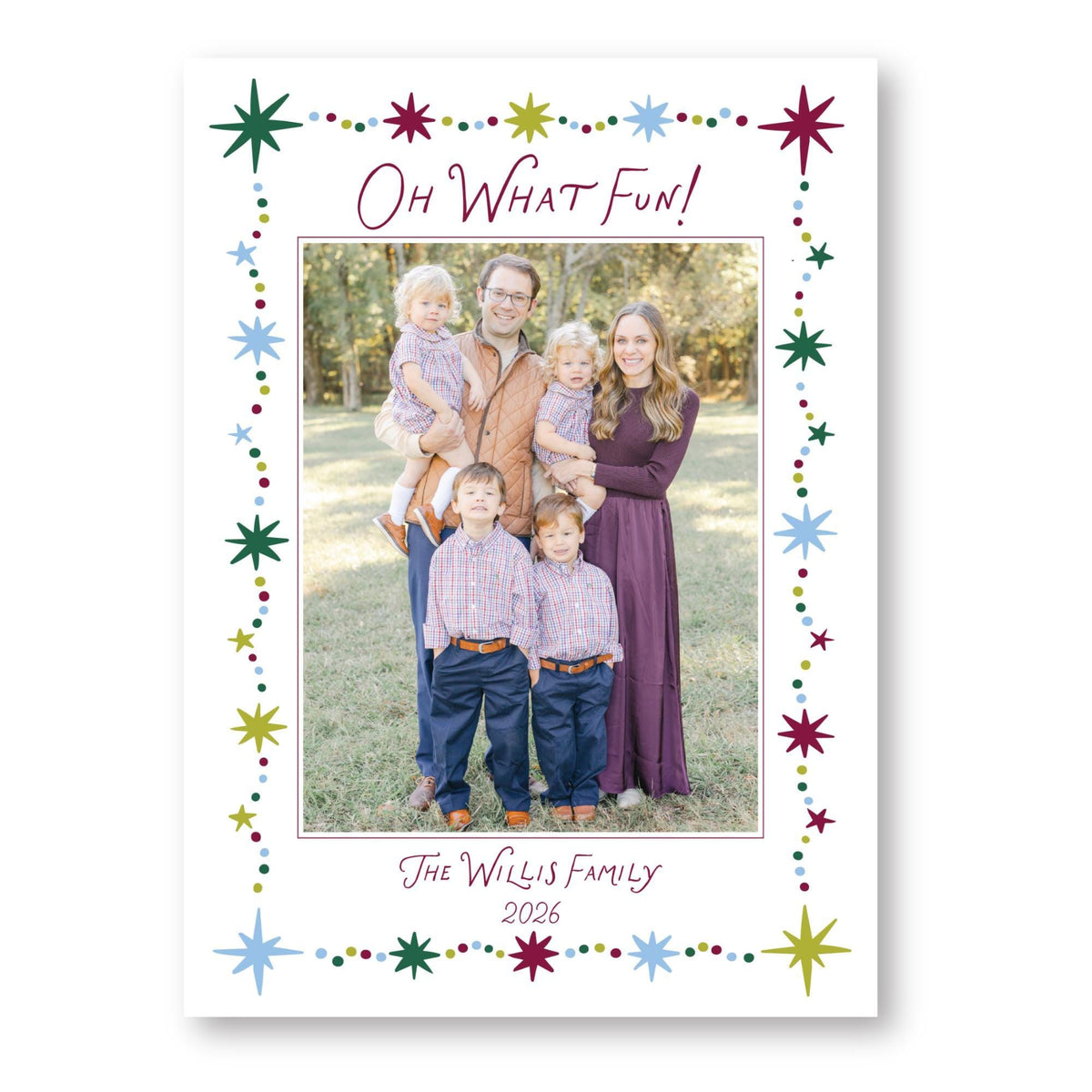 Starry Night Vertical Choose Your Colors | 2026 Holiday Card