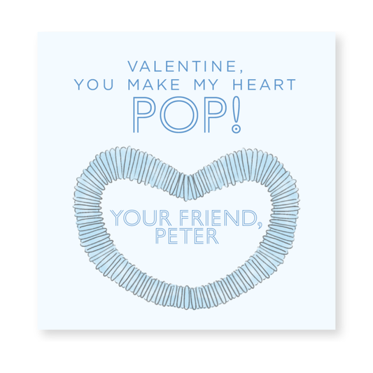 a valentine card with a heart and the words you make my heart pop