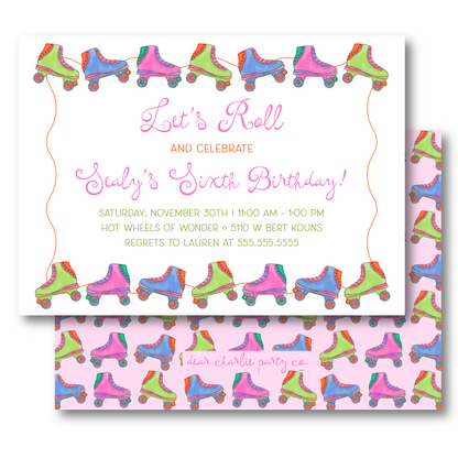 Rollerskating Birthday Invitation