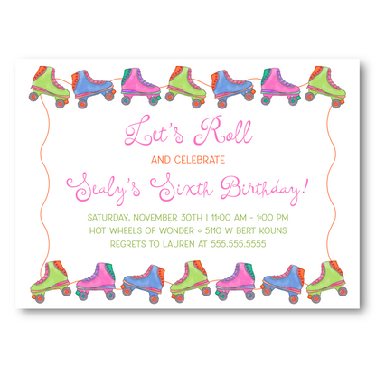 Rollerskating Birthday Invitation