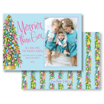 Full of Color Christmas Tree Blue | 2026 Exclusive Art Holiday Card