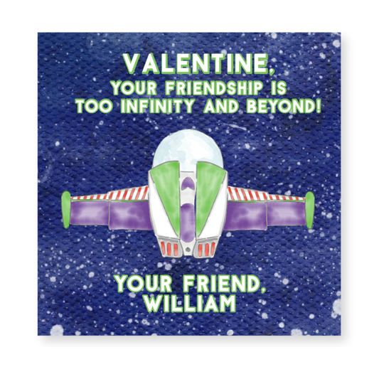 a valentine card with a plane flying through the sky