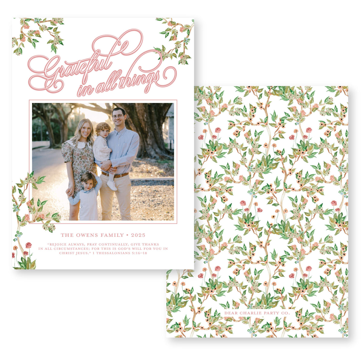 Autumn Chinoiserie in White | Holiday Photo Card