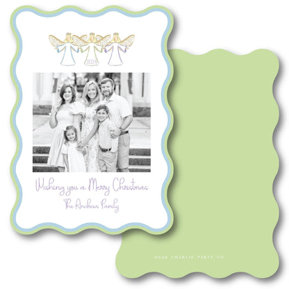 Heavenly Hues Wavy Die-Cut Holiday Card, Holiday Cards, Printed Holiday Cards, Christmas Cards