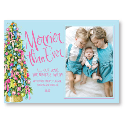Full of Color Christmas Tree Blue | 2026 Exclusive Art Holiday Card