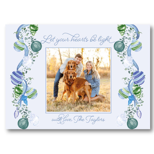 a picture frame with a picture of two people and a dog