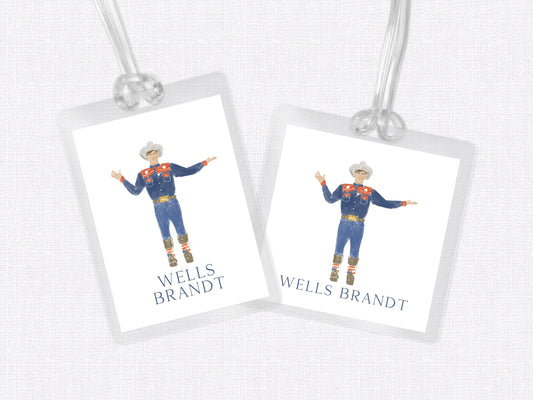 Big Tex Bag Tag, Luggage Tag, Laminated Bag Tag