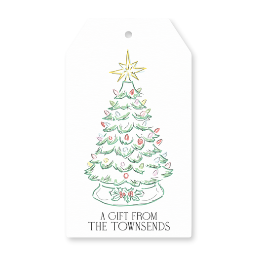 a gift from the townsends christmas tree gift tag