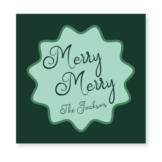 a merry merry card with the words, the father