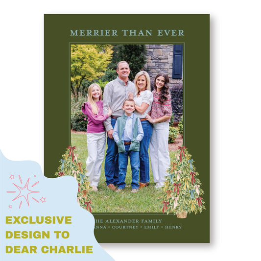 Wrapped in Ribbon Christmas Tree Vertical | 2026 Exclusive Art Holiday Card