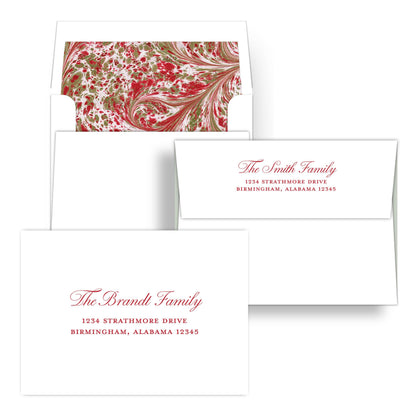 Merry Marble Traditional Horizontal | 2026 Holiday Card