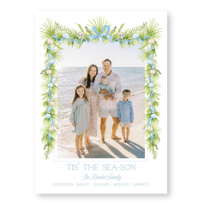 Holiday in the Sun Card in Red | 5x7 Holiday Photo Card with Envelope